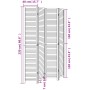 Biombo separador de 4 paneles madera maciza Paulownia negro de , Divisores de ambientes - Ref: Foro24-358852, Precio: 146,56 ...
