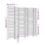 Biombo separador de 6 paneles madera maciza Paulownia negro de , Divisores de ambientes - Ref: Foro24-358859, Precio: 200,42 ...