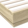Estructura de cama madera de ingeniería roble Sonoma 140x200 cm de , Camas y somieres - Ref: Foro24-3209858, Precio: 122,57 €...