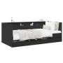 Tumbona con cajones madera de ingeniería negro 100x200 cm de , Camas y somieres - Ref: Foro24-3280840, Precio: 189,15 €, Desc...