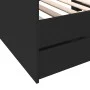 Tumbona con cajones madera de ingeniería negro 100x200 cm de , Camas y somieres - Ref: Foro24-3280840, Precio: 189,15 €, Desc...
