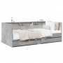 Tumbona con cajones madera ingeniería gris hormigón 75x190 cm de , Camas y somieres - Ref: Foro24-3280863, Precio: 161,15 €, ...