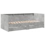 Tumbona con cajones madera ingeniería gris hormigón 75x190 cm de , Camas y somieres - Ref: Foro24-3280863, Precio: 161,15 €, ...