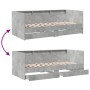 Tumbona con cajones madera ingeniería gris hormigón 75x190 cm de , Camas y somieres - Ref: Foro24-3280863, Precio: 161,15 €, ...