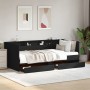 Tumbona con cajones madera de ingeniería negro 75x190 cm de , Camas y somieres - Ref: Foro24-3280861, Precio: 181,04 €, Descu...