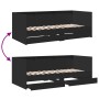 Tumbona con cajones madera de ingeniería negro 75x190 cm de , Camas y somieres - Ref: Foro24-3280861, Precio: 181,04 €, Descu...