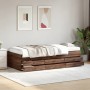 Tumbona con cajones madera ingeniería roble marrón 75x190 cm de , Camas y somieres - Ref: Foro24-3280894, Precio: 172,70 €, D...