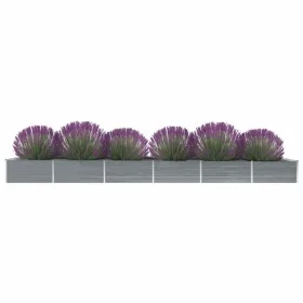 Gray galvanized steel flower bed 600x80x45 cm by vidaXL, Pots and planters - Ref: Foro24-47072, Price: 111,07 €, Discount: %