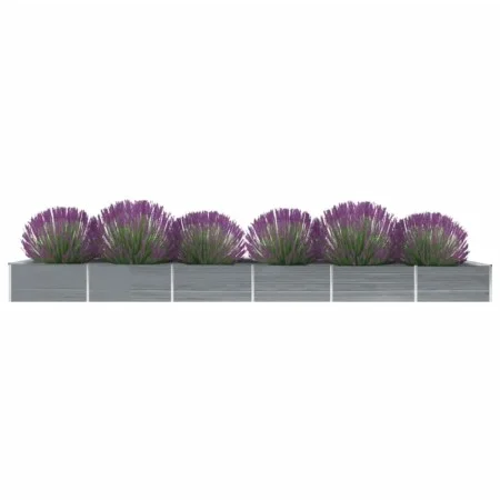 Arriate de acero galvanizado gris 600x80x45 cm de vidaXL, Maceteros y jardineras - Ref: Foro24-47072, Precio: 111,07 €, Descu...