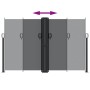 Toldo lateral retráctil negro 160x1000 cm de , Sombrillas - Ref: Foro24-4004729, Precio: 155,78 €, Descuento: %