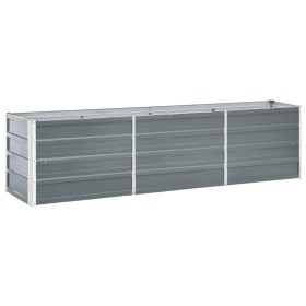 Arriate de jardín de acero galvanizado gris 240x40x45 cm de vidaXL, Maceteros y jardineras - Ref: Foro24-47044, Precio: 63,25...