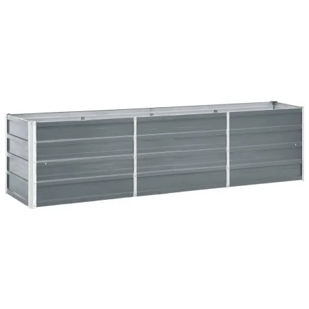 Arriate de jardín de acero galvanizado gris 240x40x45 cm de vidaXL, Maceteros y jardineras - Ref: Foro24-47044, Precio: 61,44...