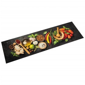 Alfombra de cocina lavable terciopelo dibujo especias 45x150 cm de , Felpudos - Ref: Foro24-4005614, Precio: 30,18 €, Descuen...