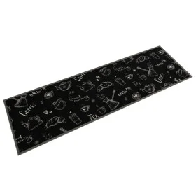 Alfombra de cocina lavable terciopelo negro Morning 45x150 cm de , Felpudos - Ref: Foro24-4005584, Precio: 22,07 €, Descuento: %
