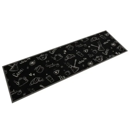 Alfombra de cocina lavable terciopelo negro Morning 45x150 cm de , Felpudos - Ref: Foro24-4005584, Precio: 22,07 €, Descuento: %
