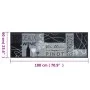 Alfombra de cocina lavable terciopelo vino gris 60x180 cm de , Felpudos - Ref: Foro24-4005600, Precio: 34,36 €, Descuento: %