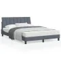Estructura de cama luces LED terciopelo gris oscuro 140x190 cm de , Camas y somieres - Ref: Foro24-3213776, Precio: 194,87 €,...