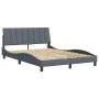 Estructura de cama luces LED terciopelo gris oscuro 140x190 cm de , Camas y somieres - Ref: Foro24-3213776, Precio: 194,87 €,...