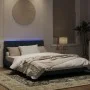 Estructura de cama luces LED terciopelo gris oscuro 140x190 cm de , Camas y somieres - Ref: Foro24-3213776, Precio: 194,87 €,...