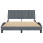 Estructura de cama luces LED terciopelo gris oscuro 140x190 cm de , Camas y somieres - Ref: Foro24-3213776, Precio: 198,90 €,...