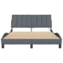 Estructura de cama luces LED terciopelo gris oscuro 140x190 cm de , Camas y somieres - Ref: Foro24-3213776, Precio: 194,87 €,...