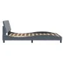 Estructura de cama luces LED terciopelo gris oscuro 140x190 cm de , Camas y somieres - Ref: Foro24-3213776, Precio: 194,87 €,...