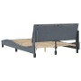 Estructura de cama luces LED terciopelo gris oscuro 140x190 cm de , Camas y somieres - Ref: Foro24-3213776, Precio: 198,90 €,...