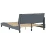 Estructura de cama luces LED terciopelo gris oscuro 140x190 cm de , Camas y somieres - Ref: Foro24-3213776, Precio: 194,87 €,...