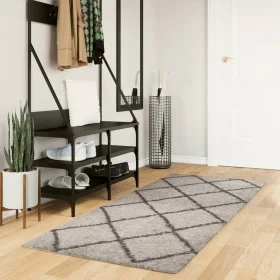 Alfombra pelo largo moderna PAMPLONA beige antracita 80x200 cm de , Alfombras - Ref: Foro24-375384, Precio: 30,31 €, Descuent...