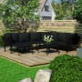 Juego de muebles de jardín 8 piezas con cojines PVC negro de vidaXL, Conjuntos de jardín - Ref: Foro24-48592, Precio: 751,11 ...