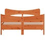 Estructura cama con cabecero madera pino marrón cera 150x200 cm de , Camas y somieres - Ref: Foro24-3216380, Precio: 247,06 €...