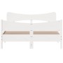 Estructura de cama con cabecero madera pino blanco 140x200 cm de , Camas y somieres - Ref: Foro24-3216382, Precio: 216,69 €, ...