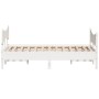 Estructura de cama con cabecero madera pino blanco 140x200 cm de , Camas y somieres - Ref: Foro24-3216382, Precio: 216,69 €, ...