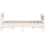 Estructura de cama con cabecero madera pino blanco 140x190 cm de , Camas y somieres - Ref: Foro24-3216394, Precio: 213,19 €, ...