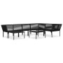 Juego de muebles de jardín 8 piezas con cojines PVC negro de vidaXL, Conjuntos de jardín - Ref: Foro24-48592, Precio: 751,11 ...