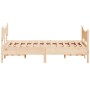 Estructura de cama con cabecero madera maciza pino 135x190 cm de , Camas y somieres - Ref: Foro24-3216396, Precio: 174,70 €, ...