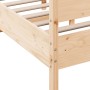 Estructura de cama con cabecero madera maciza pino 135x190 cm de , Camas y somieres - Ref: Foro24-3216396, Precio: 174,70 €, ...