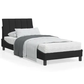 Estructura de cama con cabecero de terciopelo negro 90x190 cm de , Camas y somieres - Ref: Foro24-3207821, Precio: 136,79 €, ...