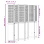 Biombo separador de 6 paneles madera paulownia marrón oscuro de , Divisores de ambientes - Ref: Foro24-358716, Precio: 200,33...