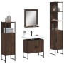 Set de muebles de baño 4 pzas madera contrachapada marrón roble de , Muebles de baño - Ref: Foro24-3214358, Precio: 217,69 €,...