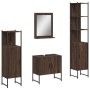 Set de muebles de baño 4 pzas madera contrachapada marrón roble de , Muebles de baño - Ref: Foro24-3214358, Precio: 217,69 €,...