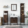 Set de muebles de baño 4 pzas madera contrachapada marrón roble de , Muebles de baño - Ref: Foro24-3214358, Precio: 217,69 €,...