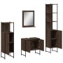 Set de muebles de baño 4 pzas madera contrachapada marrón roble de , Muebles de baño - Ref: Foro24-3214358, Precio: 217,69 €,...