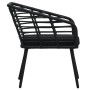 Sillas de jardín 2 unidades con cojines ratán sintético negro de vidaXL, Sillas de jardín - Ref: Foro24-48578, Precio: 159,94...