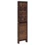 Biombo separador de 5 paneles madera paulownia marrón oscuro de , Divisores de ambientes - Ref: Foro24-358709, Precio: 131,71...