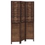 Biombo separador de 3 paneles madera paulownia marrón oscuro de , Divisores de ambientes - Ref: Foro24-358702, Precio: 94,62 ...