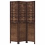 Biombo separador de 3 paneles madera paulownia marrón oscuro de , Divisores de ambientes - Ref: Foro24-358702, Precio: 94,62 ...