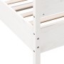 Estructura de cama con cabecero madera pino blanco 75x190 cm de , Camas y somieres - Ref: Foro24-3216406, Precio: 148,72 €, D...