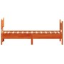 Estructura cama con cabecero madera pino marrón cera 90x190 cm de , Camas y somieres - Ref: Foro24-3216404, Precio: 154,00 €,...