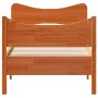 Estructura cama con cabecero madera pino marrón cera 100x200 cm de , Camas y somieres - Ref: Foro24-3216389, Precio: 168,77 €...